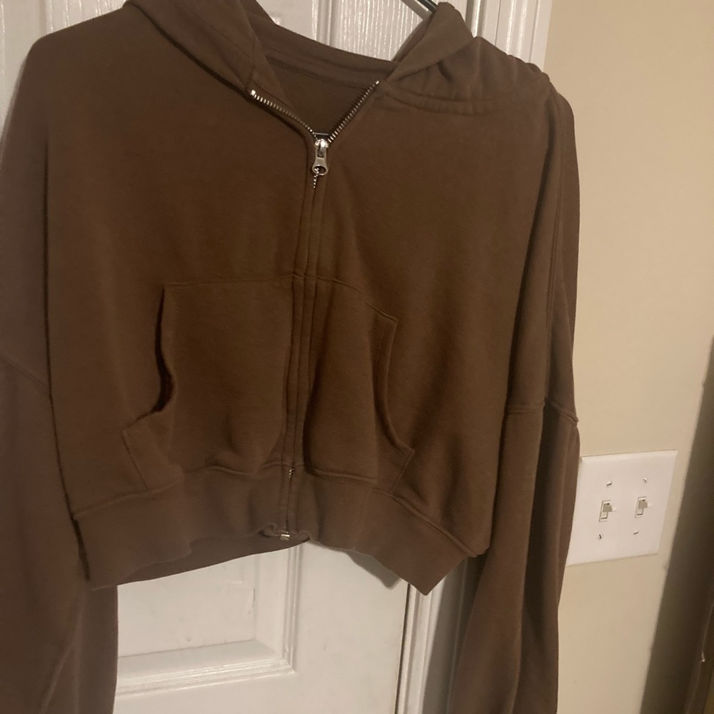 Brown crop jacket